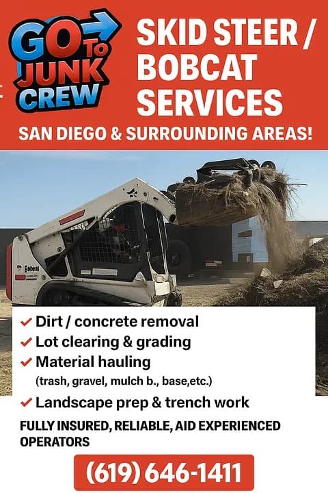 Skid steer / bobcat equipment in the field